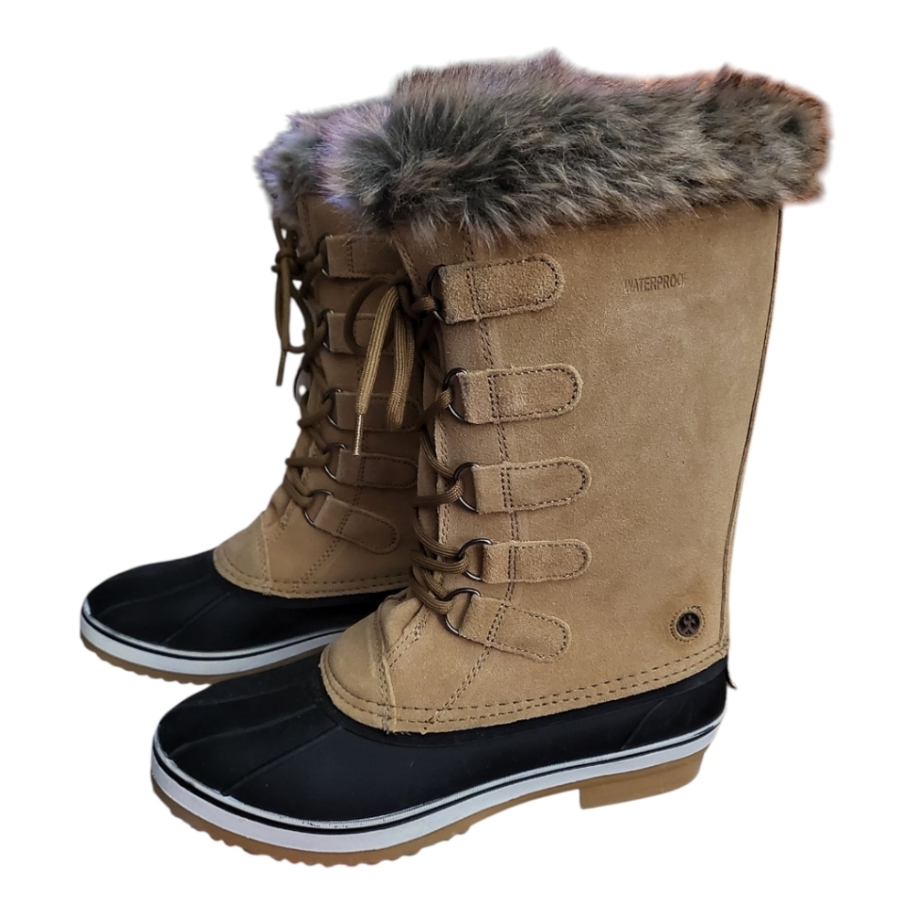 Northside Women's Kathmandu Waterproof Insulated Leather Tall Winter Boot Sz 10โ